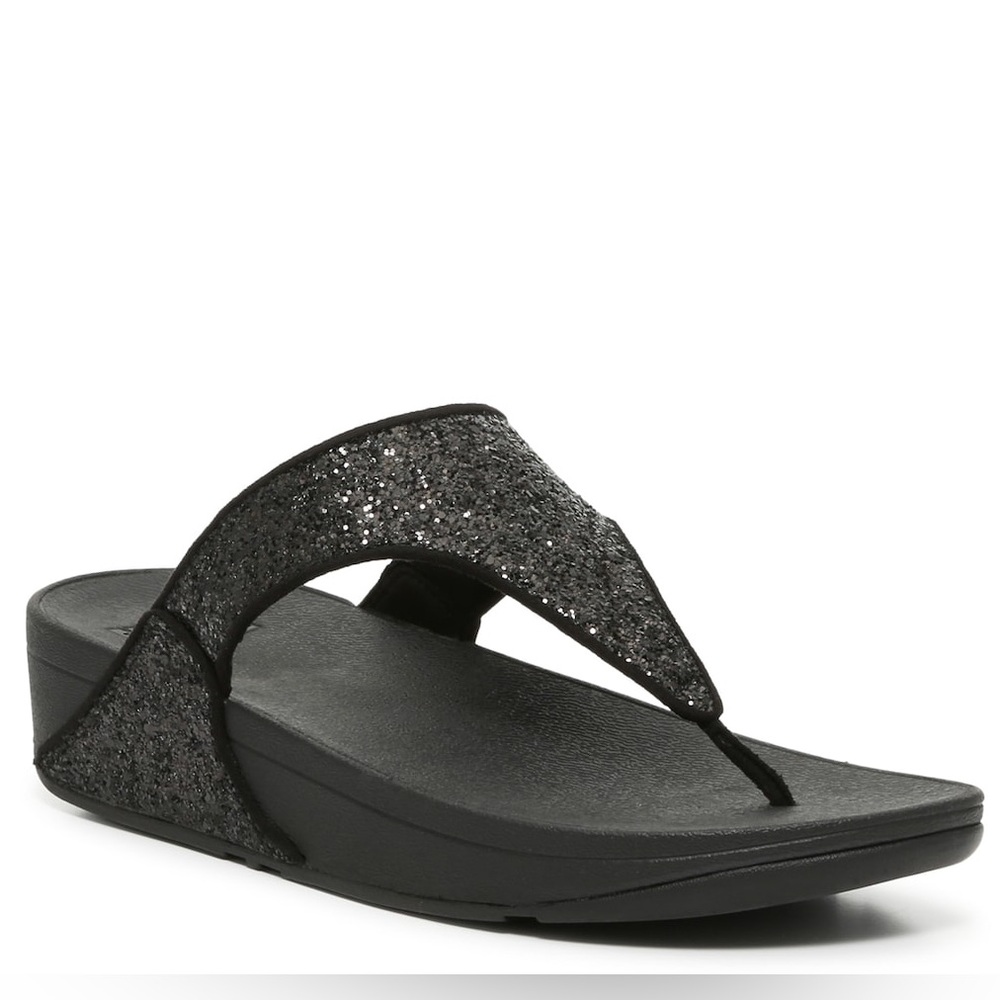 FitFlop Shimma Wedge Glitter Sandal (sz 9) 🖤